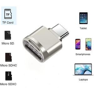 Lot de 2 pièces Lecteurs de cartes mémoire USB-C vers microSD SDHC SDXC OTG, adaptateur lecteur de cartes Type C compatible avec tous les systèmes (Android et iOS)