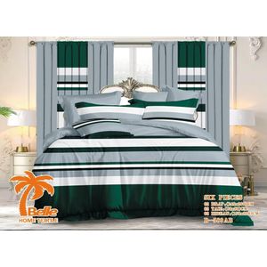 Belle Lot Complet : 2 Draps + 2 Taies + 2 Rideaux – Design Élégant et Confort Assuré