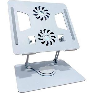 Support Pour D'ordinateur Portable V4.0 Avec 2 Ventilateurs De Refroidissement - Blanc