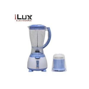 Ilux  Blender & Grinder - 2 En 1 - LX-309 - Bol 1.5 L - Blanc/bleu  24 Mois De Garantie.