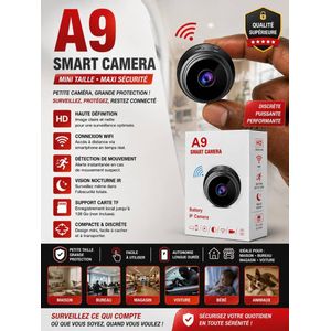 Article Caméra Espion Mini A9 WiFi HD – Vision Nocturne, Détection de Mouvement, Surveillance à Distance
