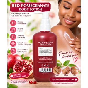 Lotion Corporelle à la Grenade Rouge – Hydratante & Nourrissante