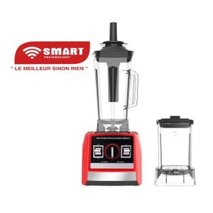 SMART TECHNOLOGY Mixeur Électrique Incassable Robots 2 En 1 Rouge (STPE-8899) -Puissance TURBO 600W - 2.5L – 2 Vitesses - Garantie 3 Mois