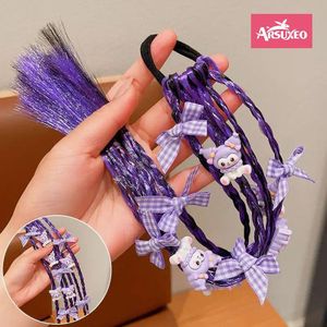 Arsuxeo Bandeau tressé perruque pour enfants, accessoires de cheveux pour filles