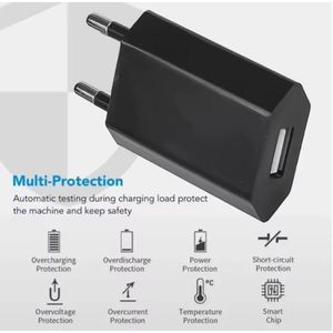 Tête De Chargeur USB 5V 1A Universel - Prise Murale Multi-Protection