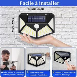 Lampes Solaires Extérieures Avec Capteur De Mouvement, Lot De 2