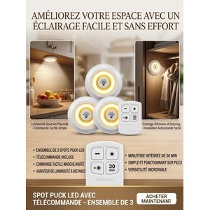 Ampoule Spot Puck LED avec Télécommande 