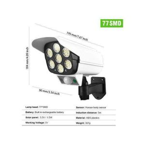 Deux Puissant Lampe Murale Solaire Avec Capteur De Mouvement