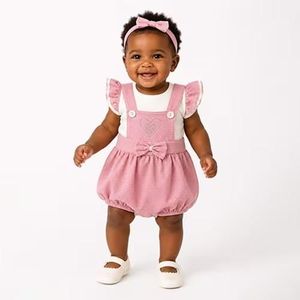 Salopette bébé (6 à 12 mois) - Rose