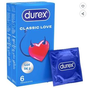 Durex Lot de 2 Préservatifs Classic Love Faciles à Mettre 6 préservatifs