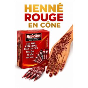 Manicure Set Henné Rouge en Cône – Qualité Premium pour Motifs Élégants 