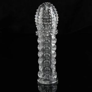Gaine stimulante texturée transparente
