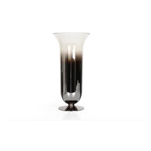 Vase En Verre 18,8×17,5cm Forme Coupe Effet Miroir Fume