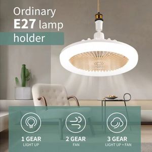 LED 30W E27 Lumière De Ventilateur Télécommandée, Lumière De Ventilateur De Plafond Intelligente
