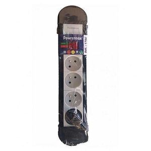 Rallonge Multi-Prises Powrennax - 4 Ports + 2 Ports USB - Blanc/Noir