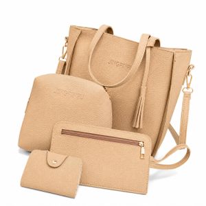 Ensemble de sacs à main 4 pièces pour femme - Beige