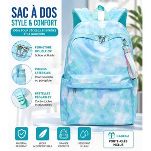 Sac à dos tendance, pratique et confortable , Bleu Turquoise 