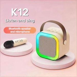 Machine de karaoke Haut-Parleur Bluetooth Portable Microphone Sans Fil Haut-Parleur de Chant à Domicile Cadeau pour Enfants