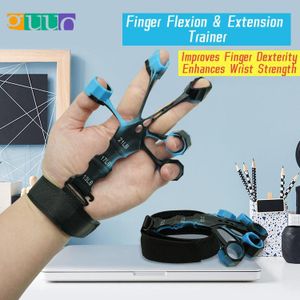 GUUO Entraîneur de tendons de la main, Renforceur de prise digitale avec manchons, Entraîneur de stretch et contraction de la paume pour l’entraînement de la force digitale et de la prise