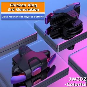 Manette de jeu mobile Chicken King (3e génération) pour PUBG – Gâchettes de tir L1/R1 en alliage ABS – Compatible iOS et Android – Multicolore
