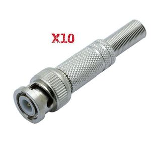Fiches BNC lot de 10 connecteurs BV