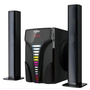 puissant ALiTOP Model SP 5209 Système Audio Woofer 2.1 – 60W RMS – Bluetooth, USB, SD, Radio FM