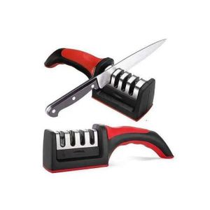 Aiguiseur de couteaux de cuisine professionnel manuel en trois étapes