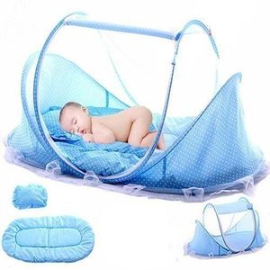 Moustiquaire Pliante Pour Berceau De Bébé, Matelas Et Oreiller, Costume Trois Pièces Pour Enfants De 0 à 3 Ans