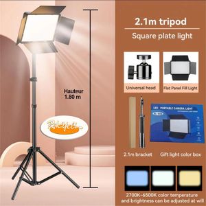 KIT D'éclairage pour photographie Professionnel, maquillage, diffusion en directe, eclairage interieur et exterieur avec Trepied 1.80m et télécommande  – Lumière Réglable 2700K-6500K  pour Photo & Vidéo 