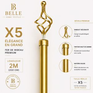 Belle lot De 2  Tringles à Rideaux Extensible 2m
