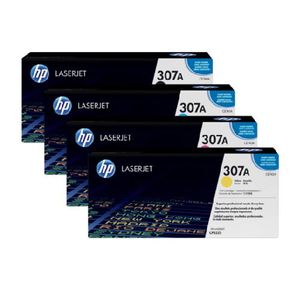 Hp 307A Lot de 4 toners d'origine Noir, cyan, magenta, jaune 