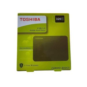 Toshiba DISQUE DUR EXTERNE PORTABLE-TOSHIBA CANVIO BASICS 320Go – USB 3.0