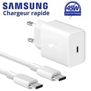  Chargeur Ultra Rapide Xiaomi 45W Type-C Blanc Rlm - Pour Samsung IPhone Huawei Tecno Etc-blanc