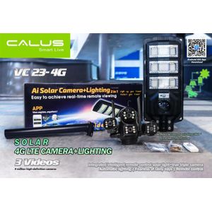 CALLUS VC23-4G Caméra de Surveillance Solaire 4G LTE avec Éclairage LED Intelligent