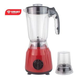 SMART TECHNOLOGY Blender Incassable STPE-2222ILR - 350 W – 1.5 Litres- Mélangeur 2 En 1 Avec Broyeur- Rouge -12  Mois De Garantie