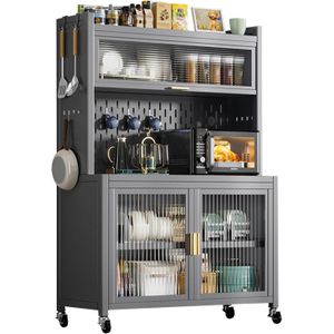 Armoire de rangement multifonctionnelle, armoire de cuisine à 5 niveaux