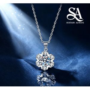 SA Collier en moissanite flocon de neige