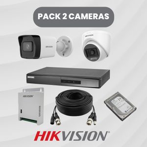 Hikvision KIT caméra surveillance 5 Mpx vision nocturne, audio tout en un 