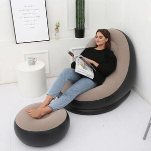 Fauteuil Gonflable Confort XXL avec Pouf - Idéal pour Détente et Travail