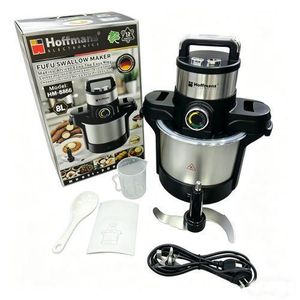 Hoffmans Mixeur à Foutou Banane et Fufu Électrique HM-8866 - Mixeur Pileur Électrique Grande Capacité 8L