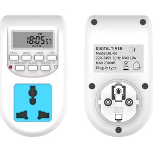 Minuteur numérique PROGRAMMABLE LCD AL-06 avec prise