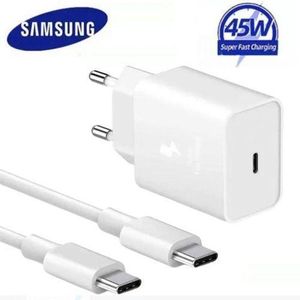 Samsung Chargeur original Samsung usb type -C ( charge rapide 45W )BLANC