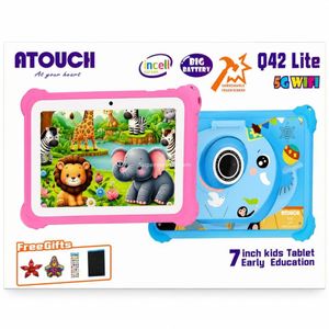 Atouch Tablette Enfant  7 pouces - Écran Robuste , WiFi 5G, 8Go RAM + 256Go ROM, 6000mAh de Batterie