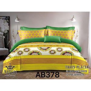 QUALITE ARJUN Lot De 2 Draps + 2 Taies – Design Élégant et Confort Assuré Pour 3 Places