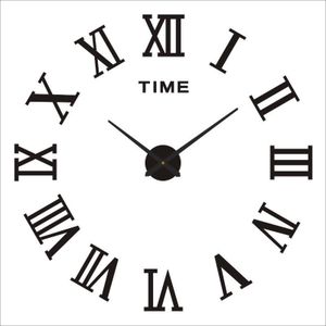 Horloge murale numérique 40 x 40 cm avec chiffres autocollants
