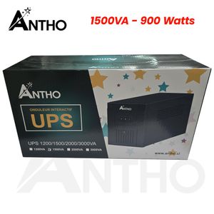 ANTHO Onduleur 1500Va - 900W - 12V7A - 3 Prises - Fr - 50Hz - 230Vac - 1500 Va