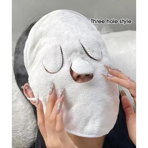 Serviette de visage à compression chaude et froide – Masque facial à vapeur doux pour la relaxation