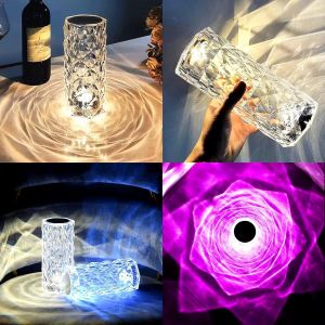 Mode Lampe LED Cristal Tactile Rechargeable – Ambiance Luxe & Moderne