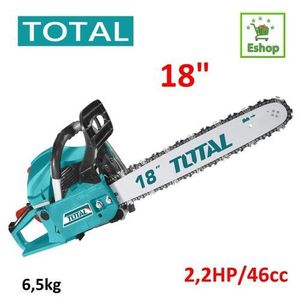 TOTAL Tronçonneuse 46cc "18"- Bleu