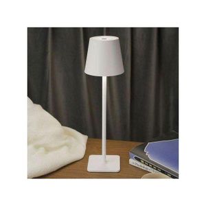 Chic Lampe de Table LED à Pied tactile sans fil rechargeable en acier inoxcitable